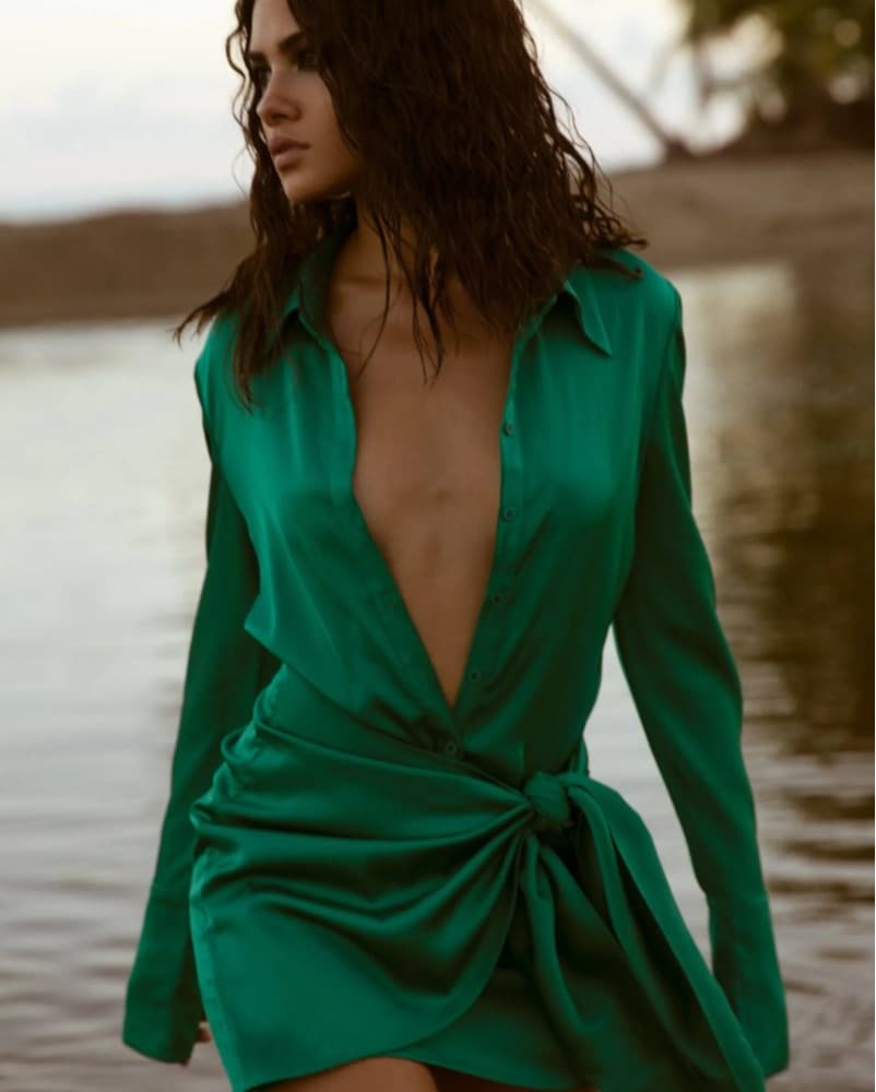 Rat & Boa Emerald Mini Dress - Image 5