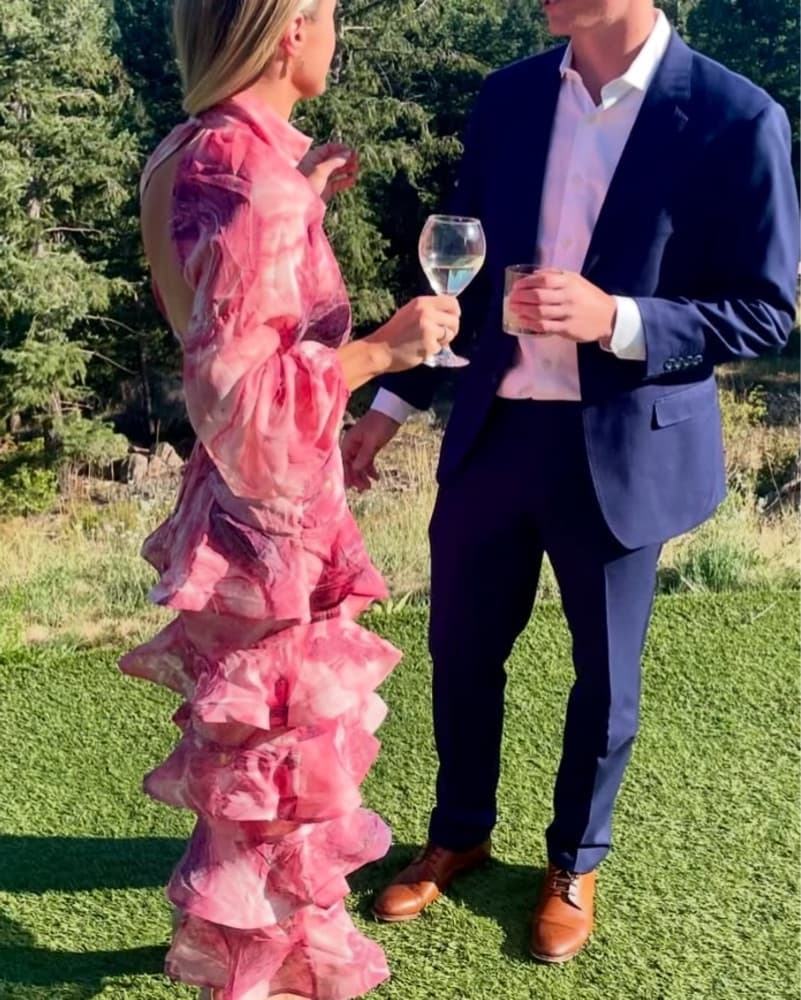 Ruffled Maxi Dress- Wedding Guest - Image 1