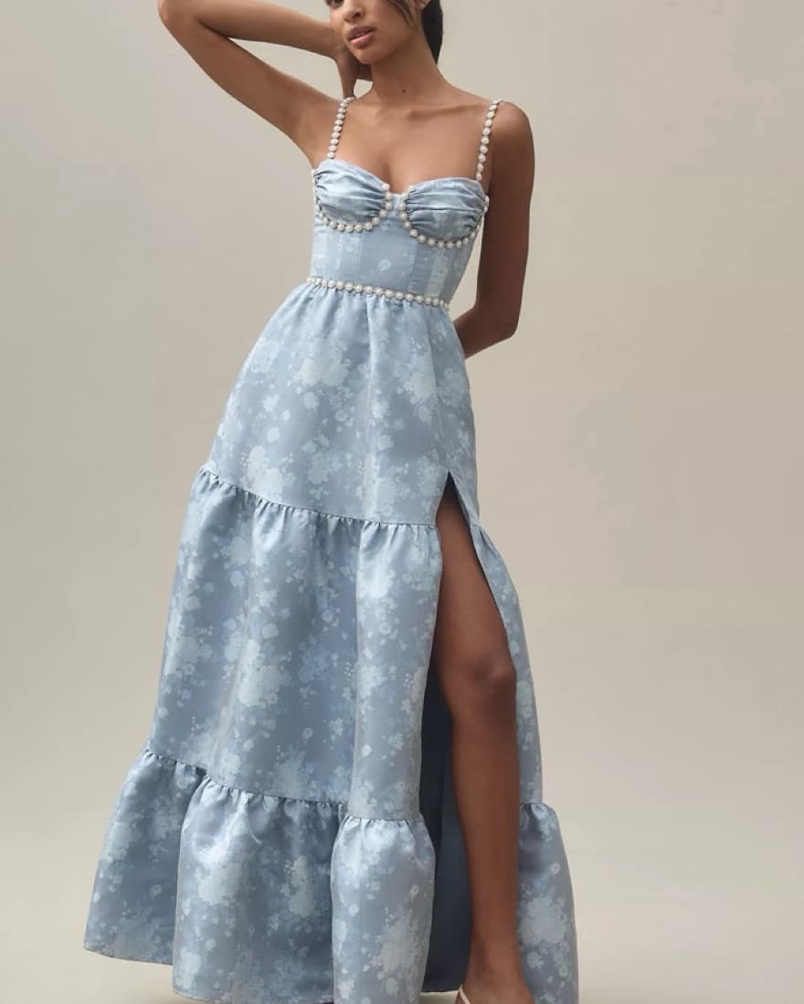 V. Chapman Lucetta Corset Tiered Maxi Dr - Image 1