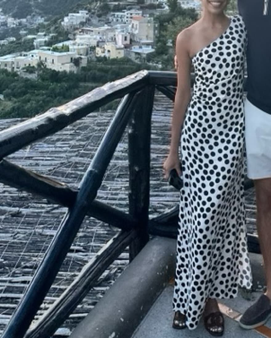 One Sleeve Long Dress - Image 1