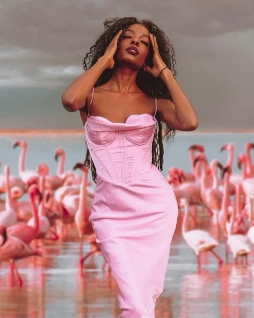 House Of Cb Pink Charmaine Dress  - Image 2
