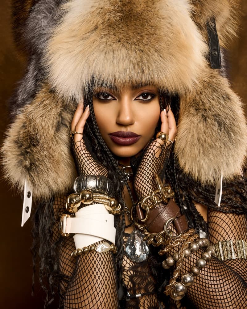 Real Arctic Fox Fur Trapper Hat - Image 1