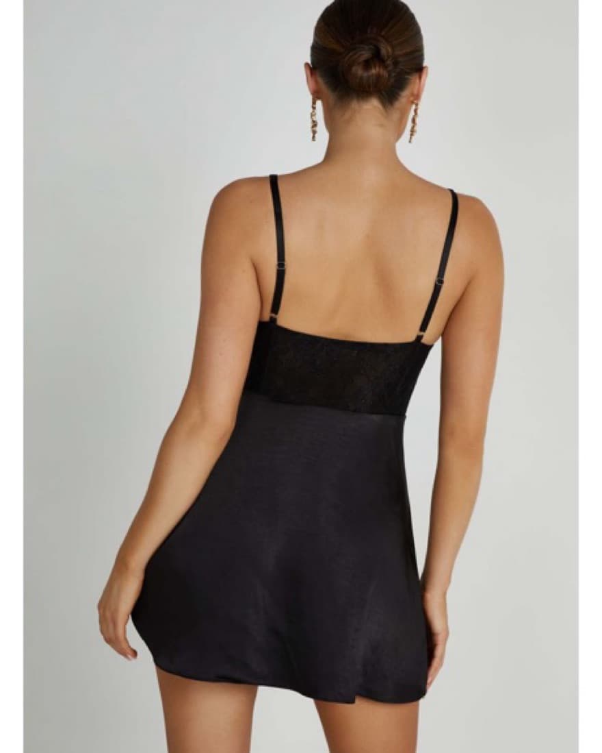 Meshki Kerrie Black Mini Halter Dress - Image 3