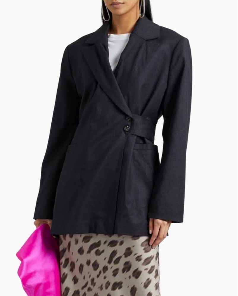 Ganni Wool Belted Blazer - Image 2