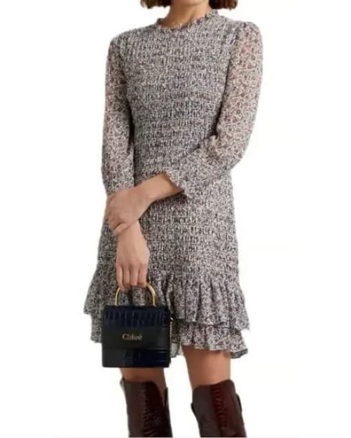 Veronica Beard Farha Vine Floral Dress 4 - Image 1