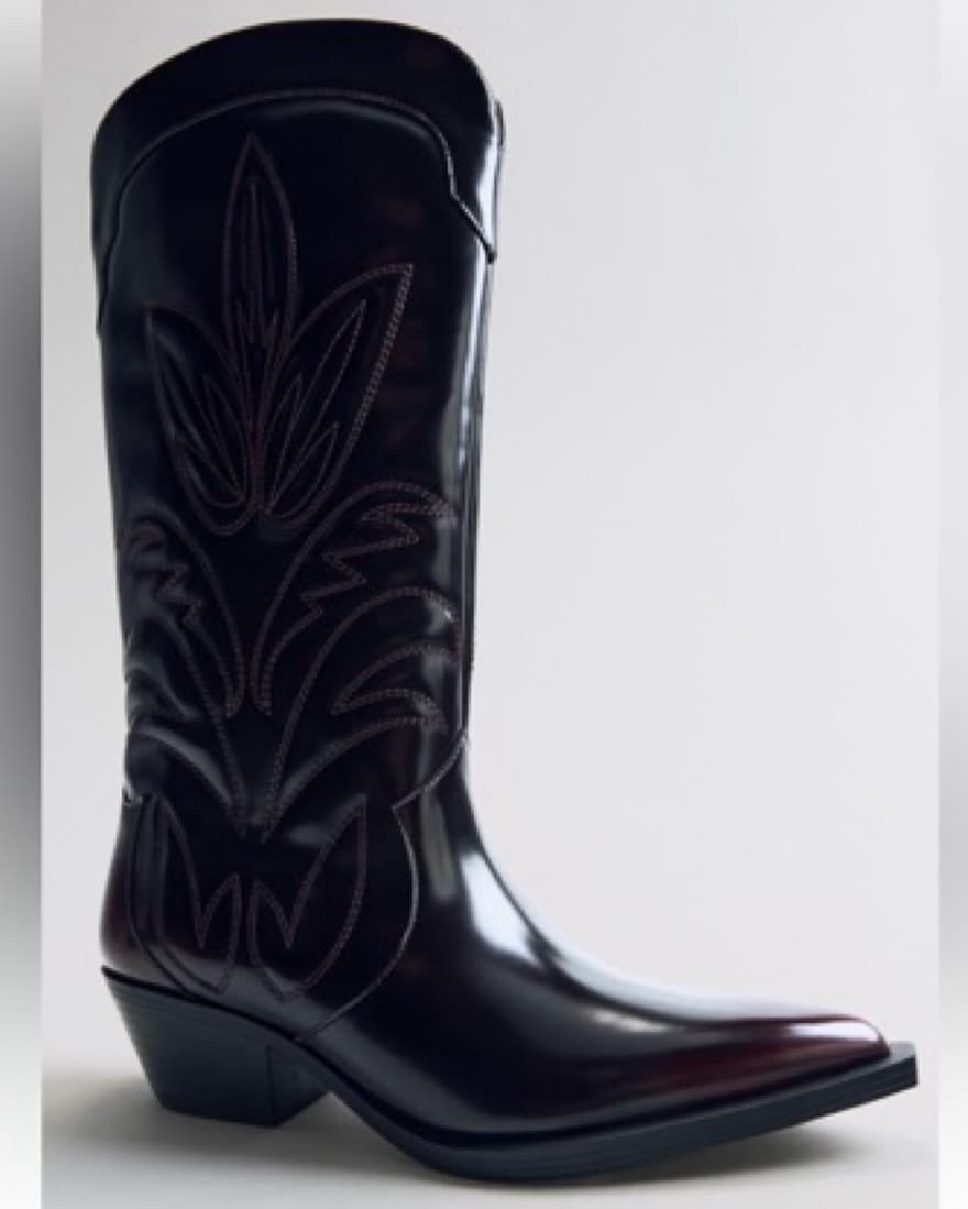 Cowboy Boots - Burgundy Red - Image 4