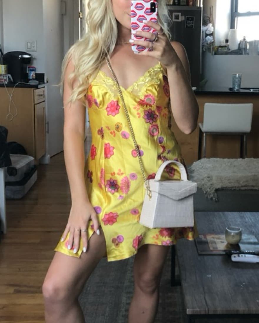 Vintage VS Yellow Slip Dress - Image 2