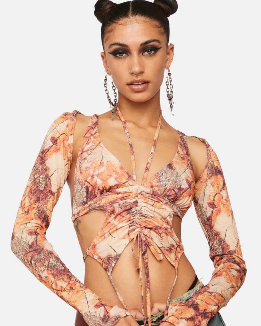 Jaded London Butterfly Cut Out Top  - Image 2