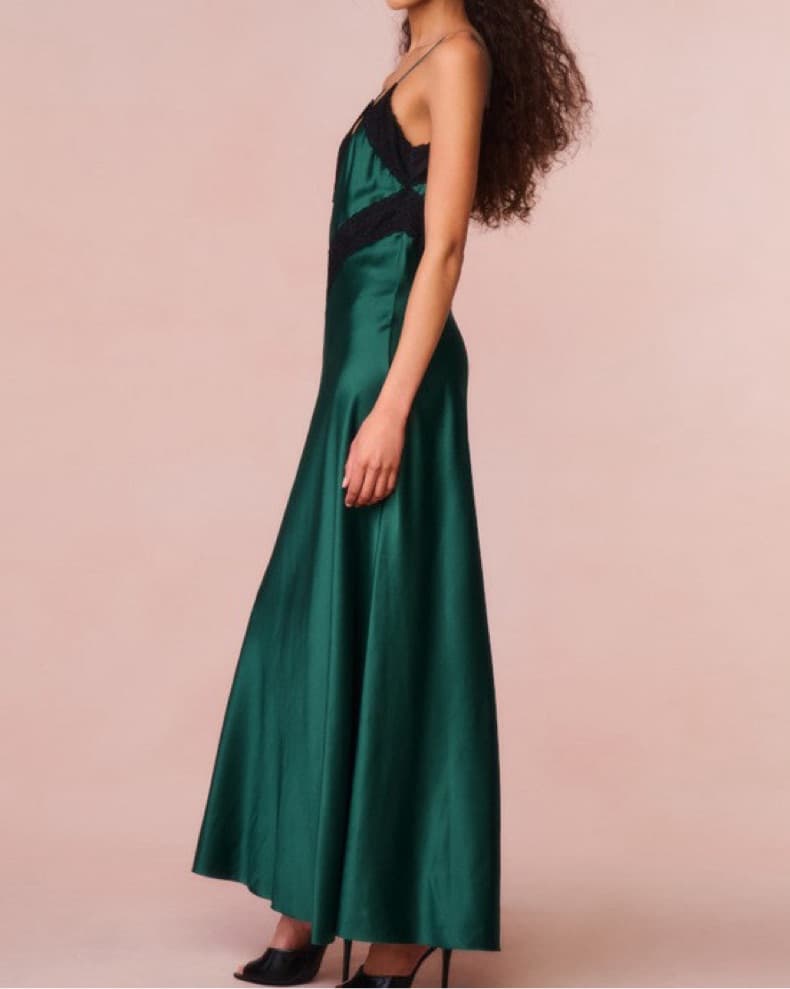  LoveShackFancy Serita Silk Slip dress - Image 2