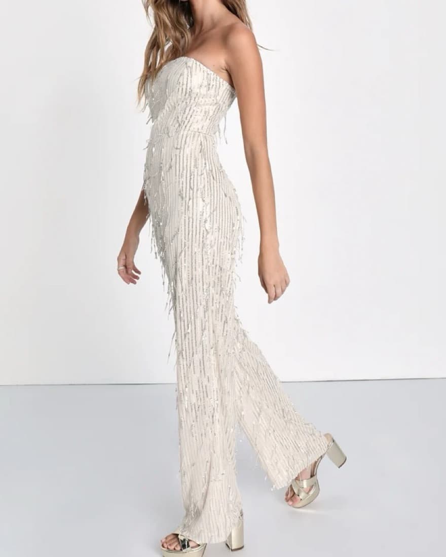 Dazzling Sequin Maxi Jumpsuit - Image 1