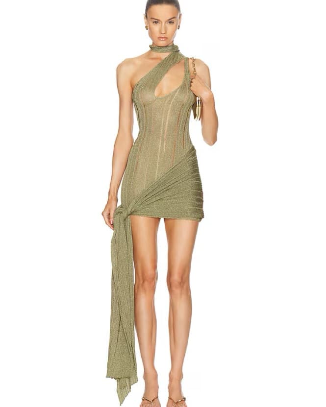 Aya Muse Leia Dress (Olive)  - Image 2