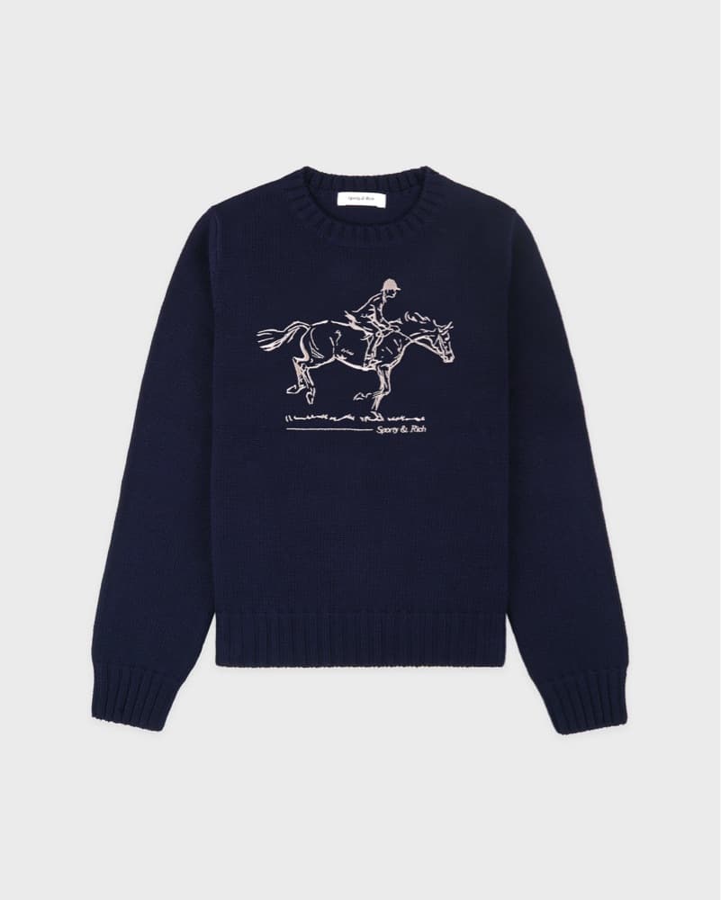 Sporty & Rich - Horse Knitted Sweater - Image 1