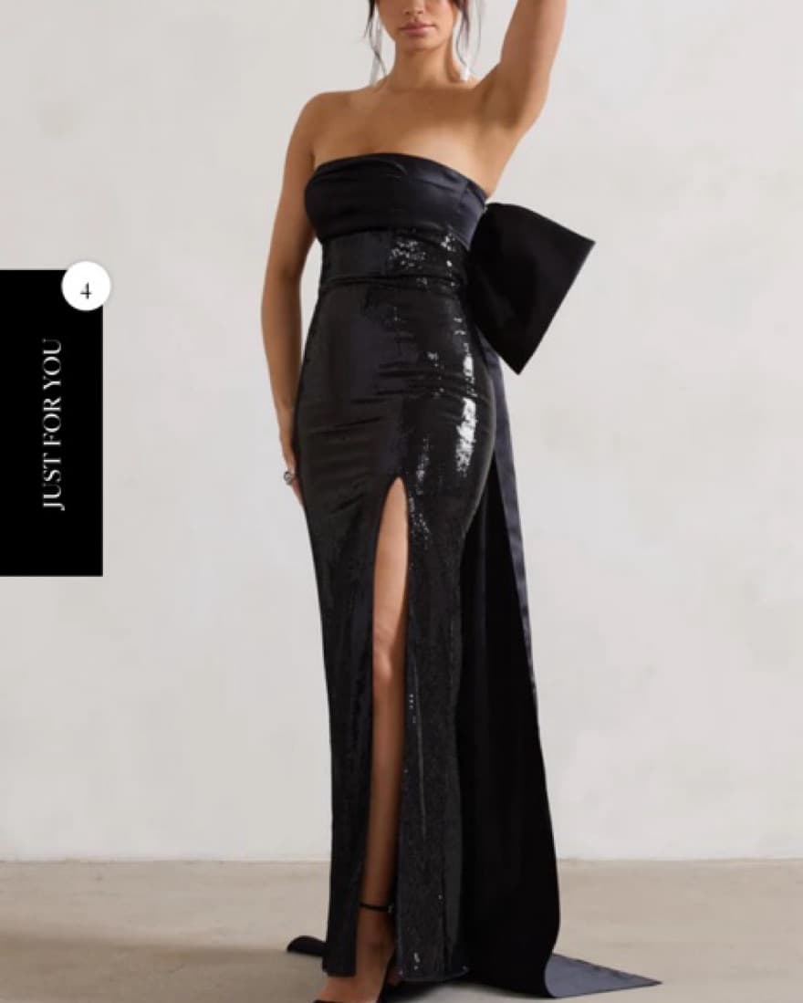 Club L London Bow Sequin Maxi Dress - Image 5