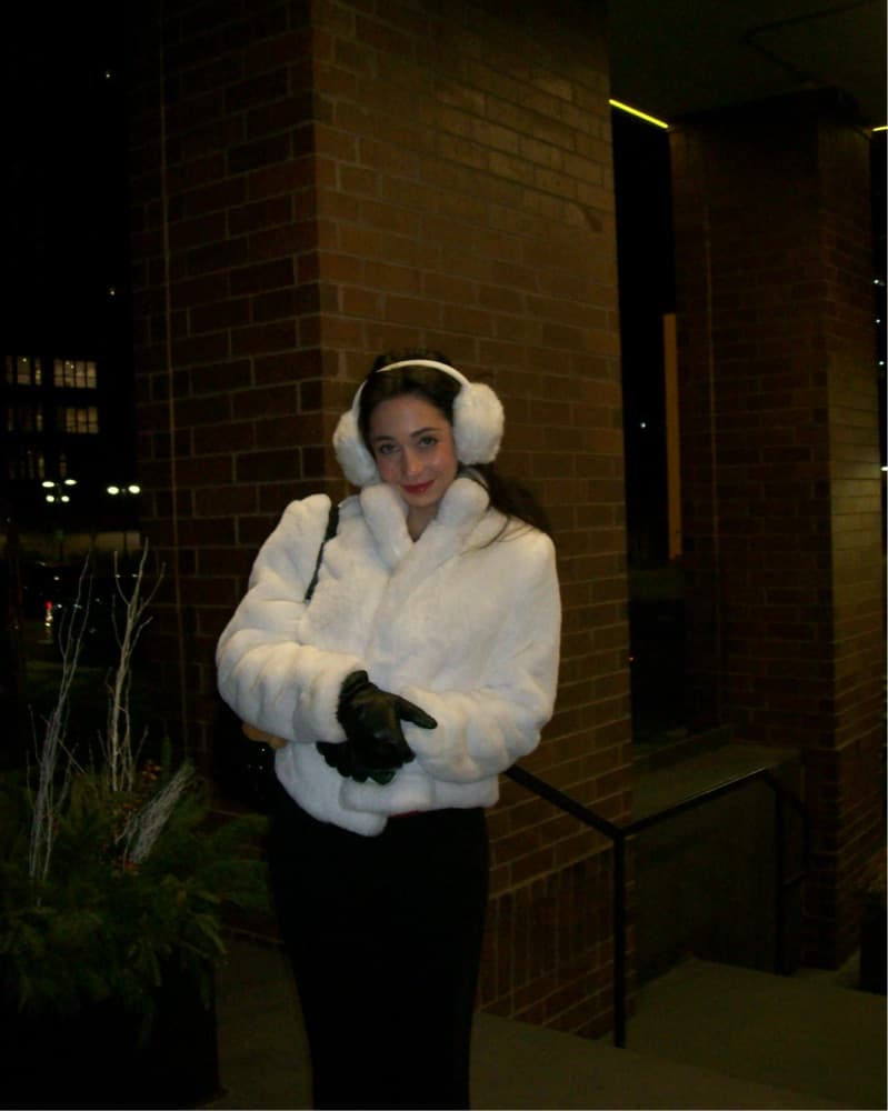 White Faux Fur Coat - Image 1