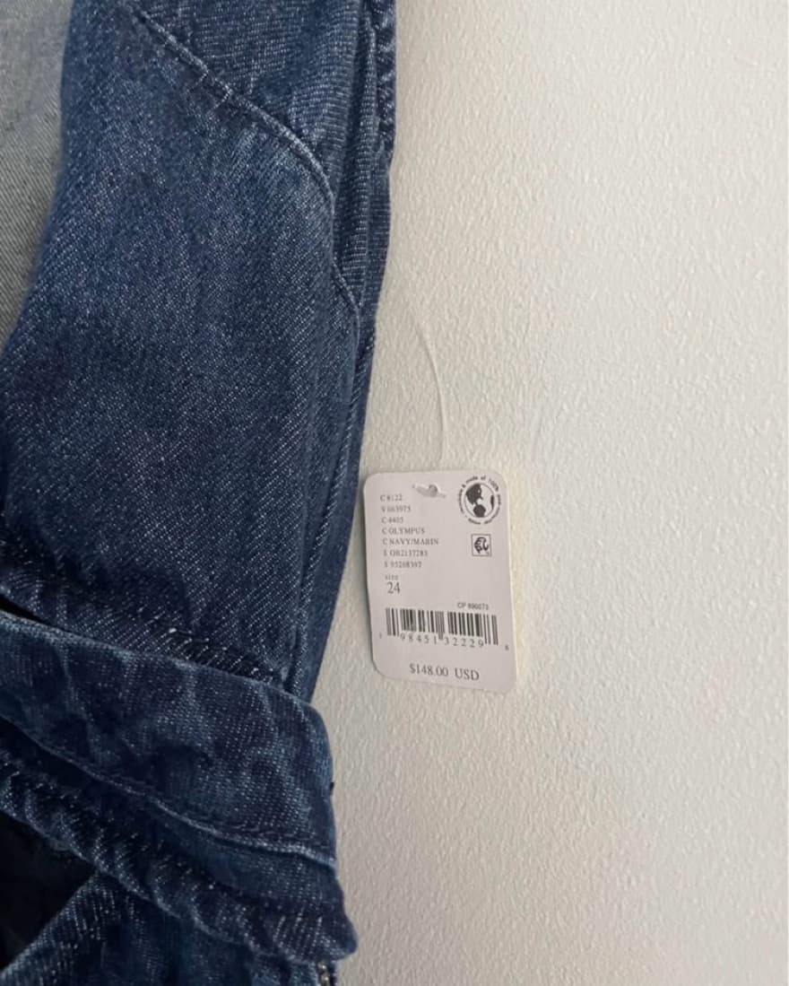 Wide-Leg Denim Jumpsuit   - Image 4