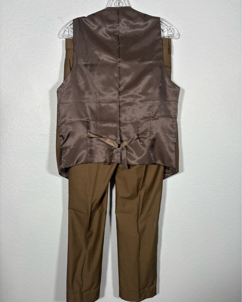 Men Brown 38R Vest + 30x30 Pants - Image 3