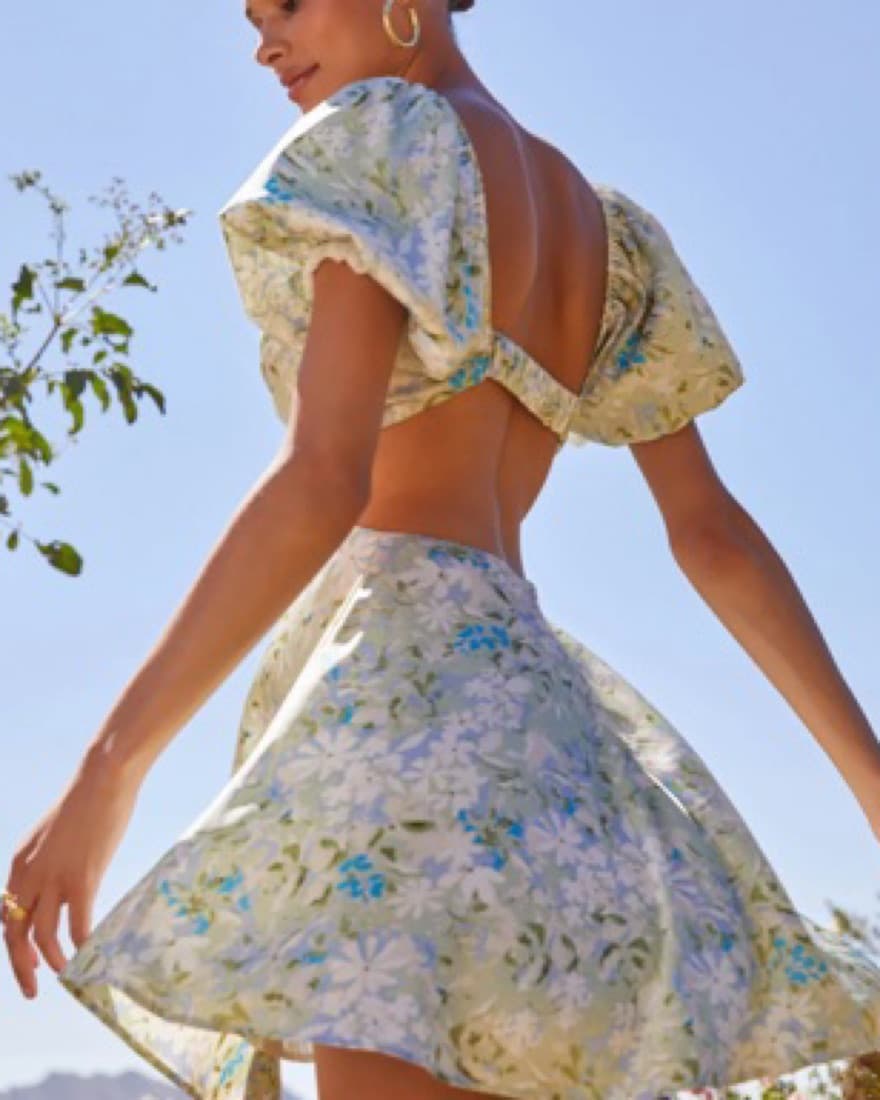 ASTR The Label Cutout Puff Sleeve Dress - Image 1