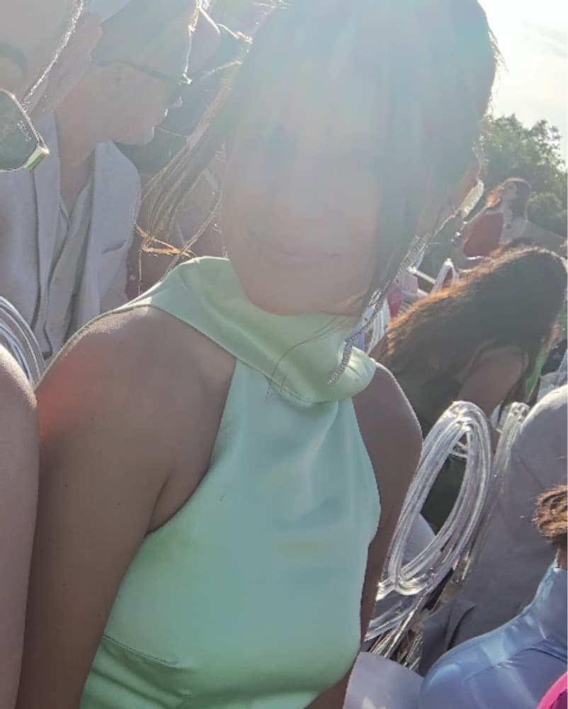 Light Green Satin High Neck Maxi Dress - Image 3