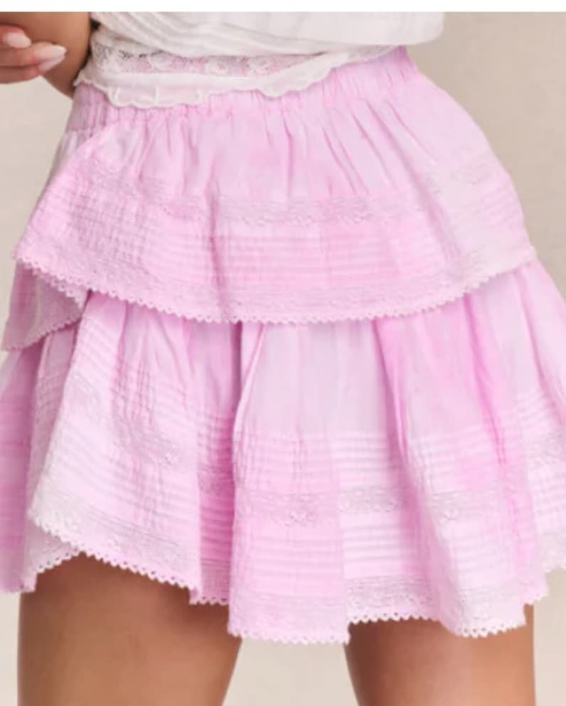 LoveShackFancy Ruffle Mini Skirt - Image 2
