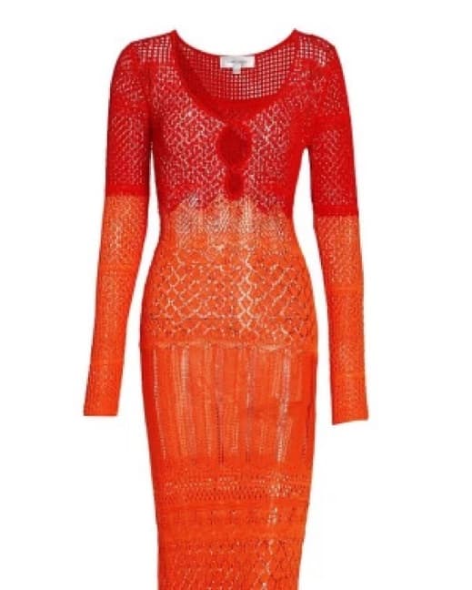  Ronny Kobo Soth TwoTone Knit Maxi Dress - Image 1