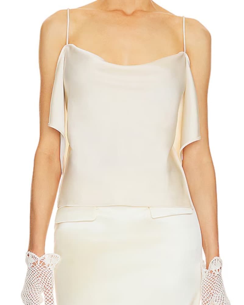 HELSA silk Cowl Neck Cami - Image 1