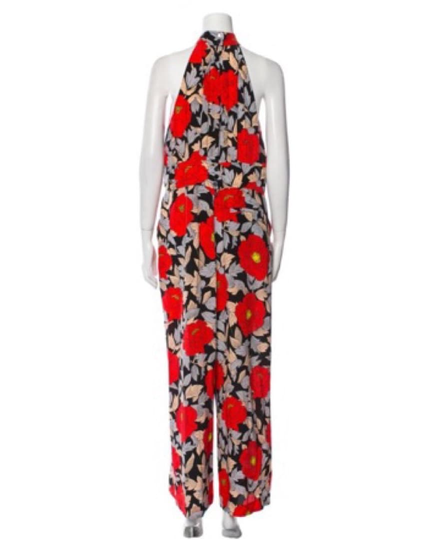 DVF silk floral jumpsuit - Image 5