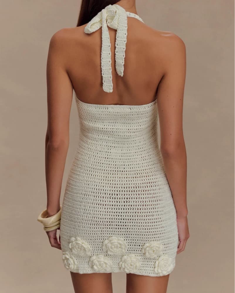 Meshki Liyah Floral Crochet Mini Dress - Image 4