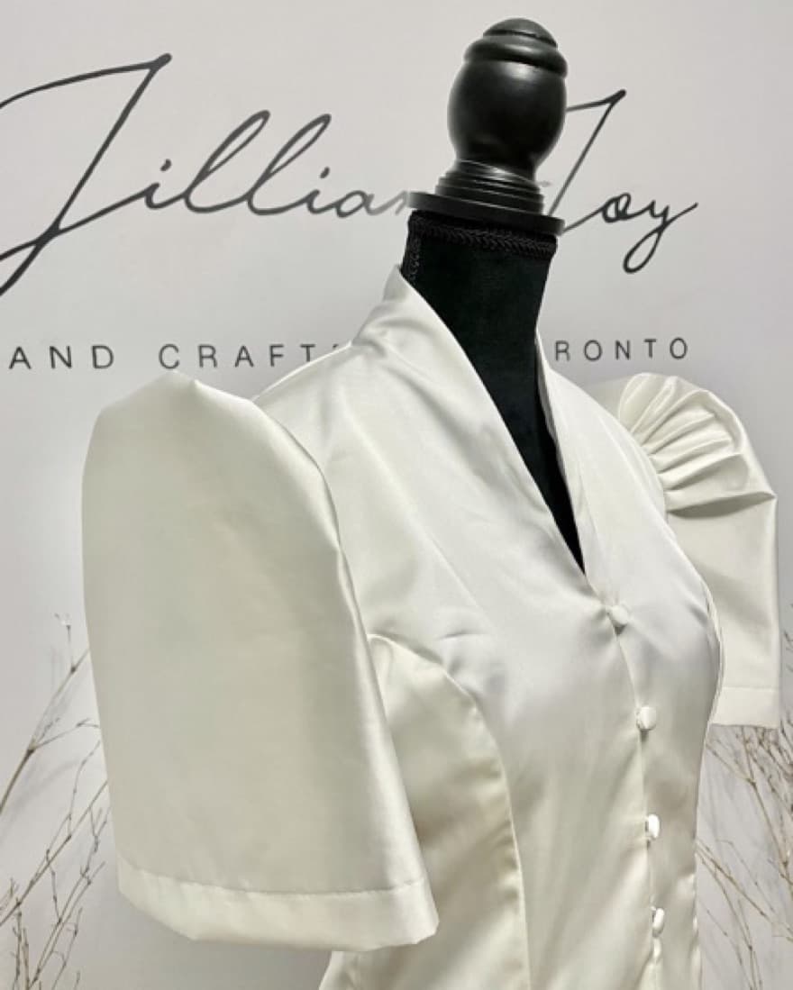 Mini Satin White Terno Dress 🇵🇭 - Image 3