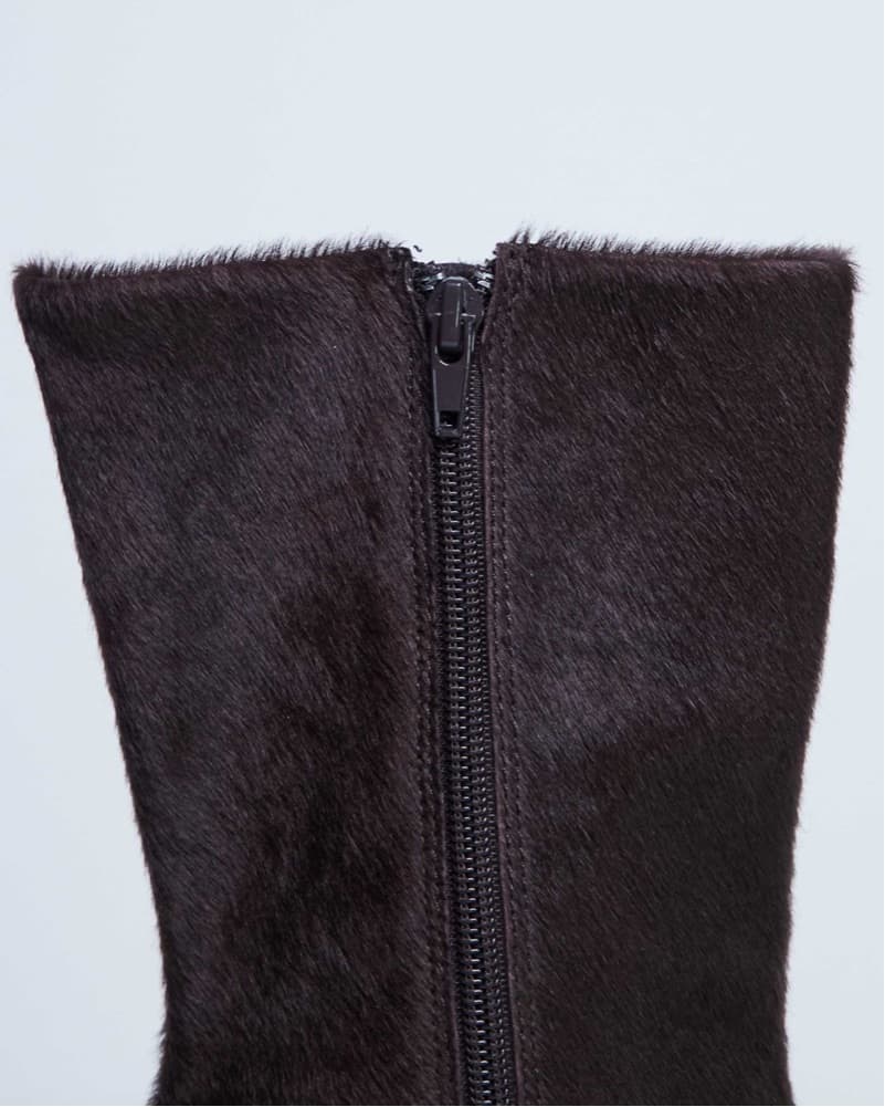 Topshop Chocolate Pony Hair Boots - Image 3