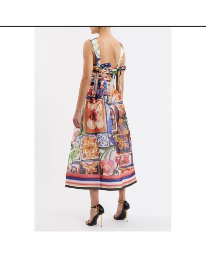 Rebecca Vallance Ruffo Midi Dress - Image 2
