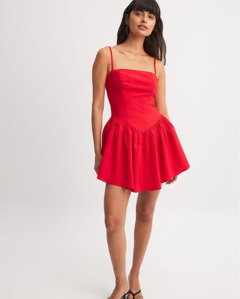Red Fairy Cut Dress - Image 3