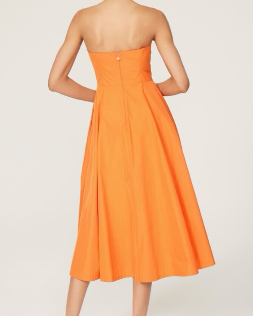 Strapless Orange Kate Spade Dress - Image 4