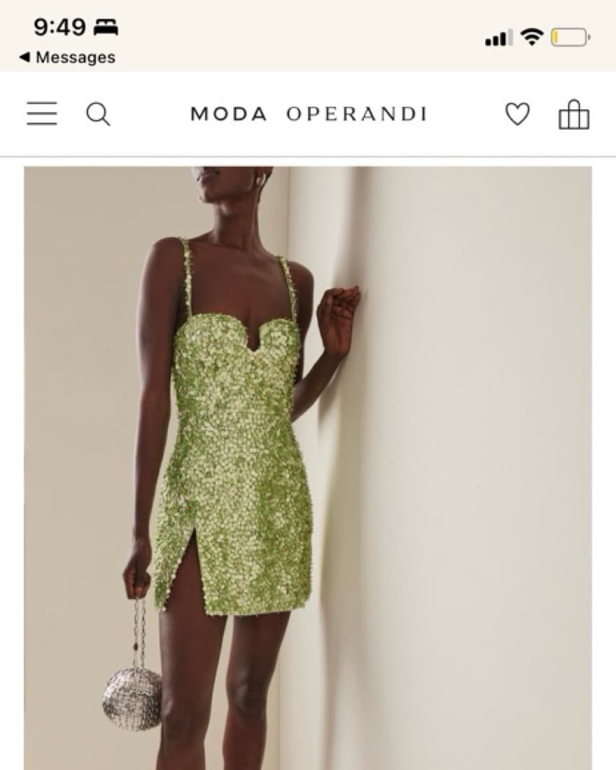 Des Phemmes Green Sparkle Dress - Image 1