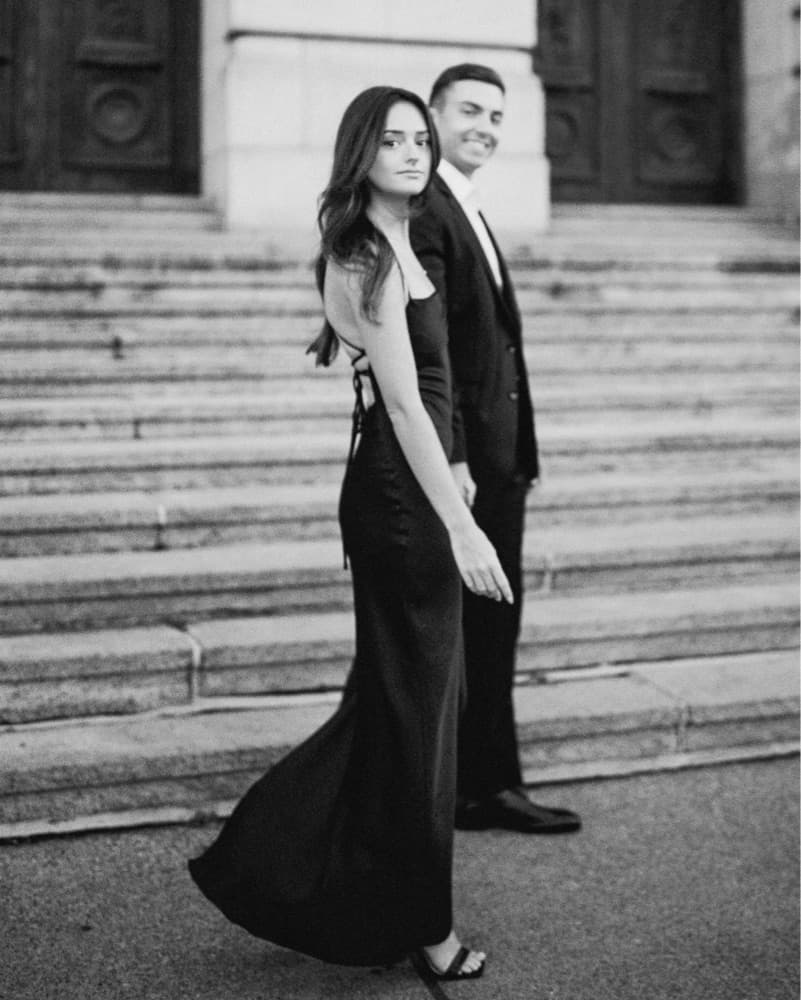 Meshki Black Satin Maxi Dress - Image 4