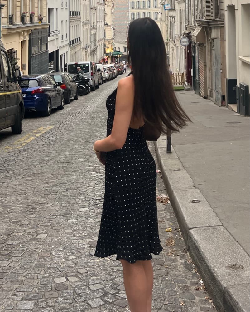 Zara Chic Polka Dot Midi Halter Dress  - Image 2