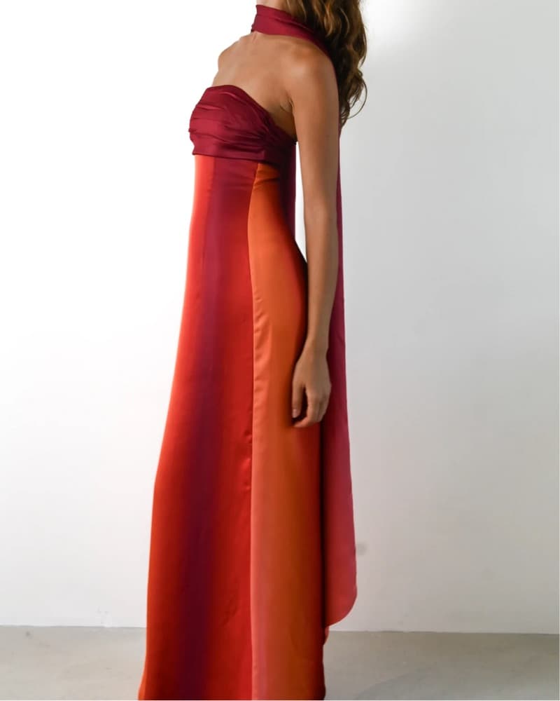 Yellow the Label Maxi Dress w Scarf - Image 4