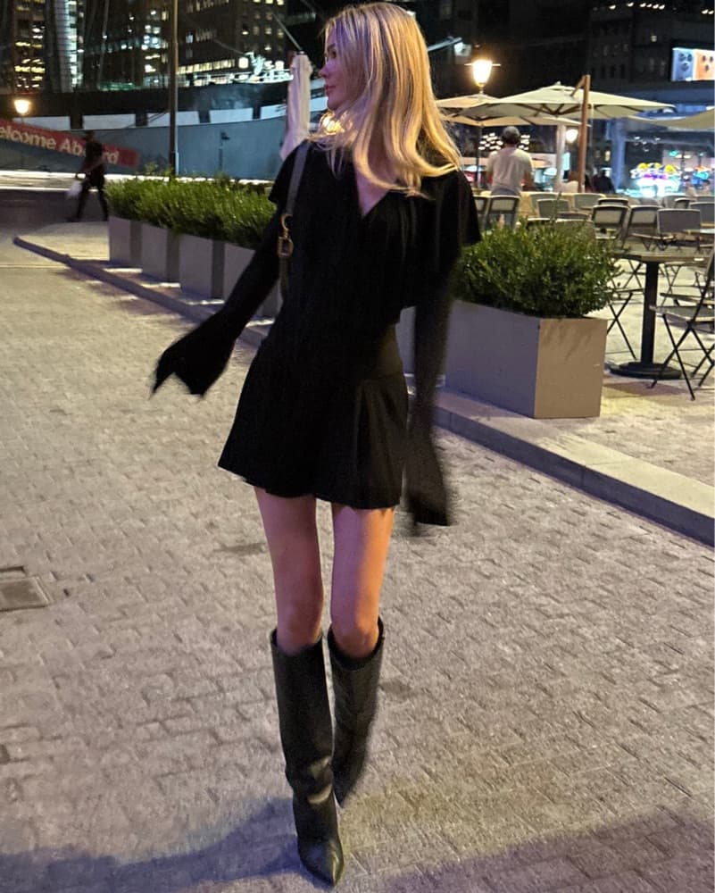 Revolve Black Long sleeve dress - Image 1