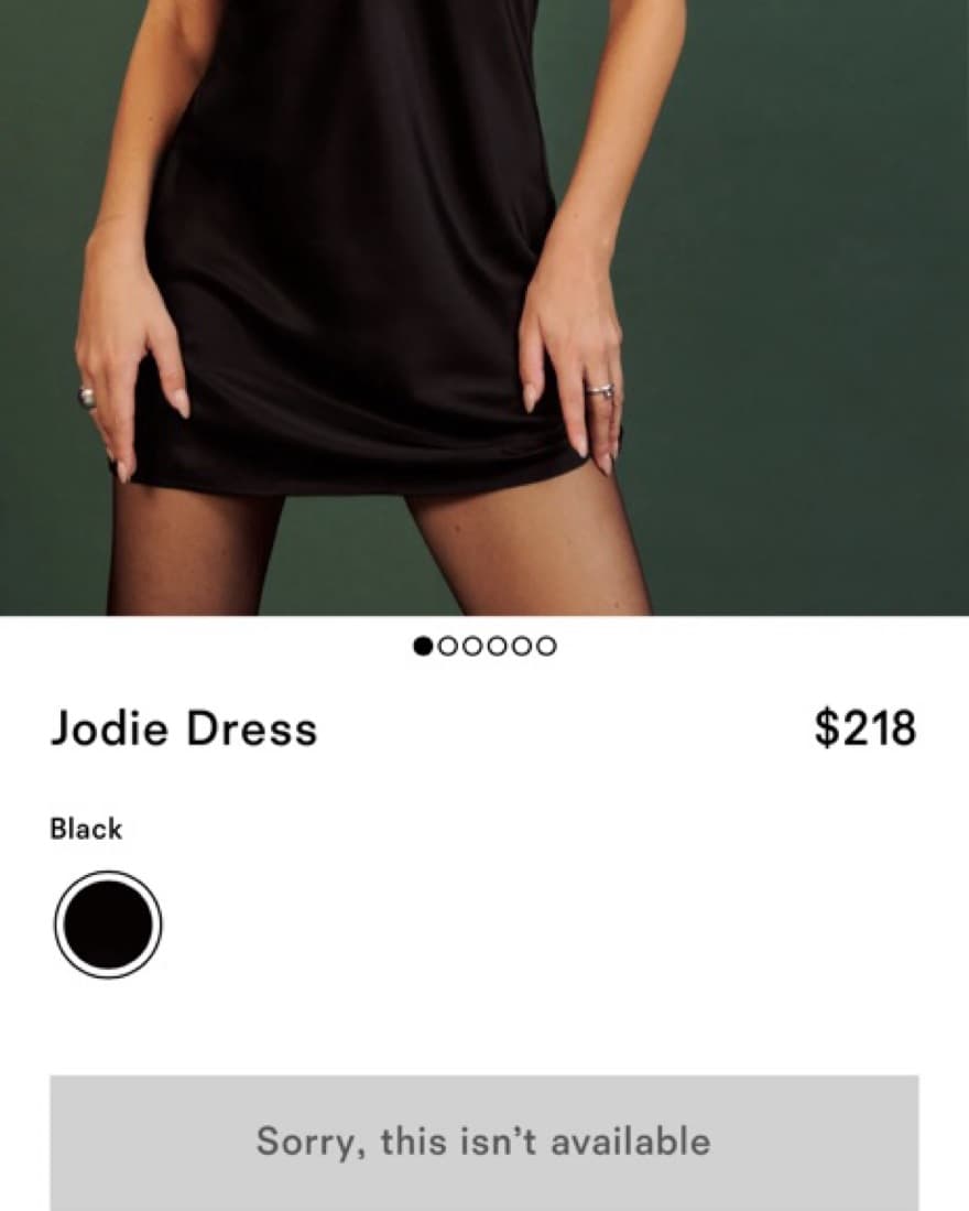 Reformation Black Jodie Dress  - Image 4