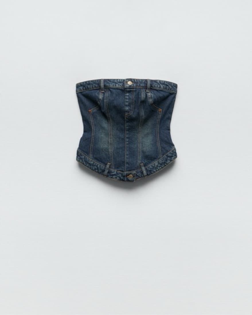 Corset Style Denim Top - Image 3