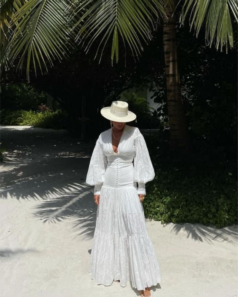 Acler Hinder White Maxi Dress | Engagement Party Dress, Engagement Photos, Bridal Shower Dress - Image 3