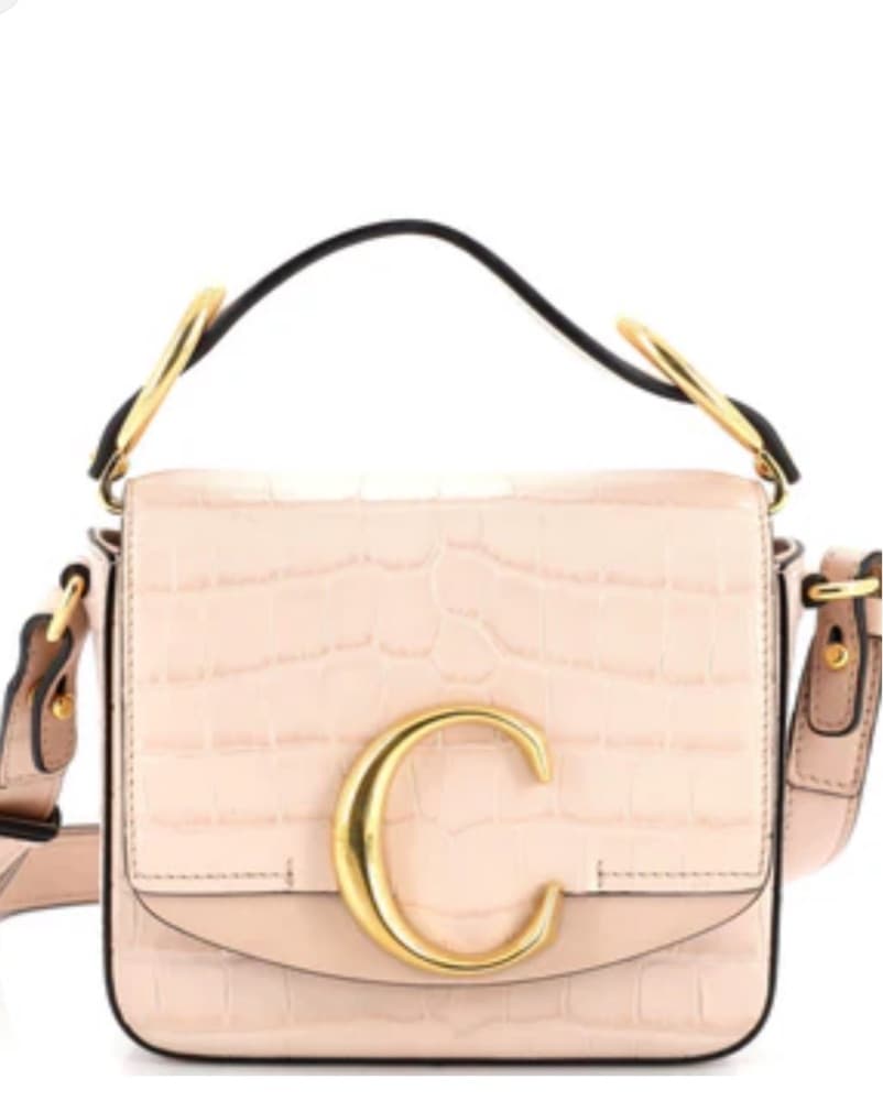 C Flap Bag Crocodile Embossed Leather  - Image 1