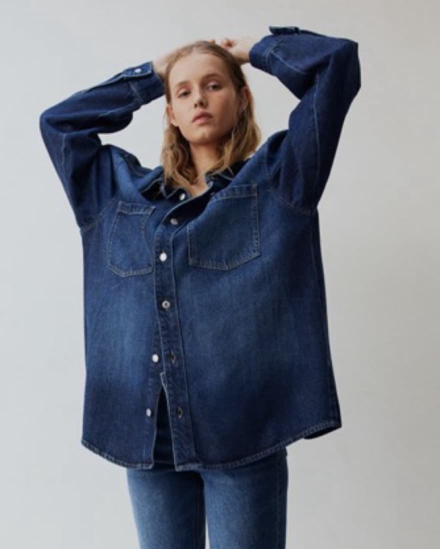 Long denim Shirt - Image 2