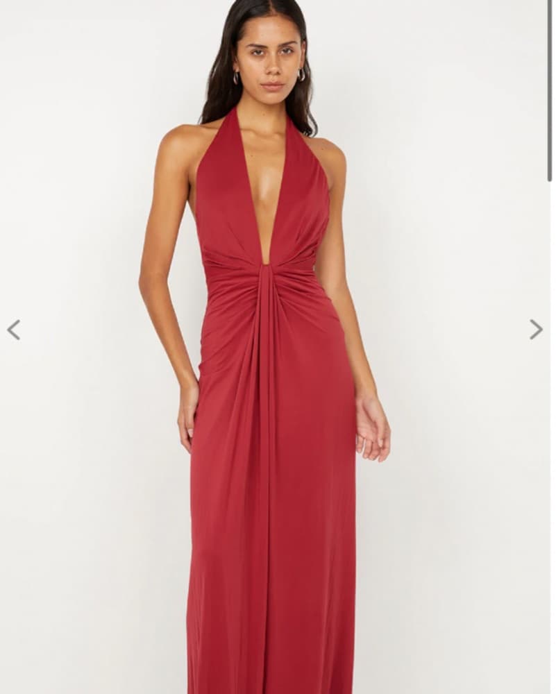 Bec and Bridge Red Plunge Dress - Image 1