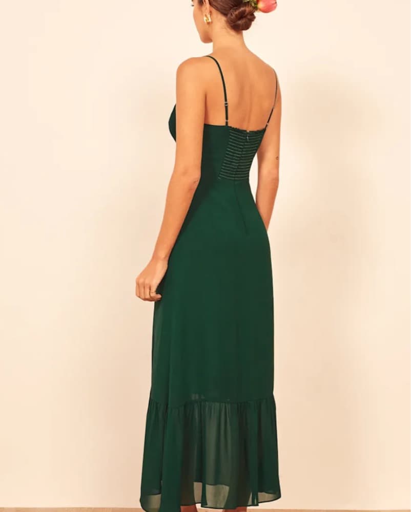Emerald Green Midi Dress - Image 3