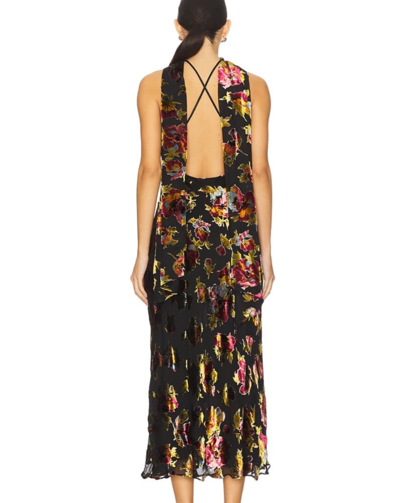 Rixo Floral Halter Midi Dress - Image 7