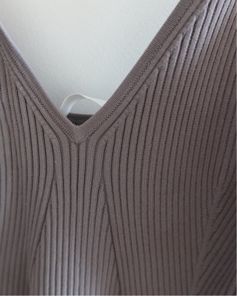 Dion Lee Gray Ribbed Dress  - Image 3