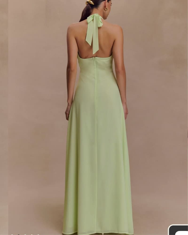 Meshki Chiffon Halter Maxi Dress - Image 2