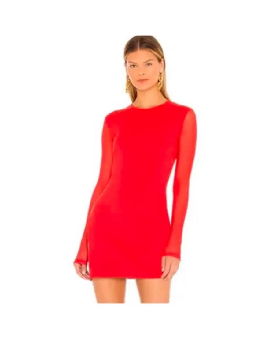 Nia Bodycon Dress In Red - Image 1