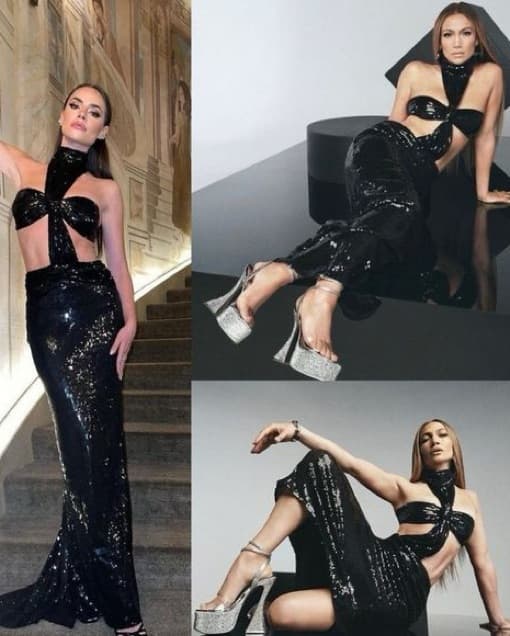 Bronx & Banco Cross Noir Sequin Gown - Image 6