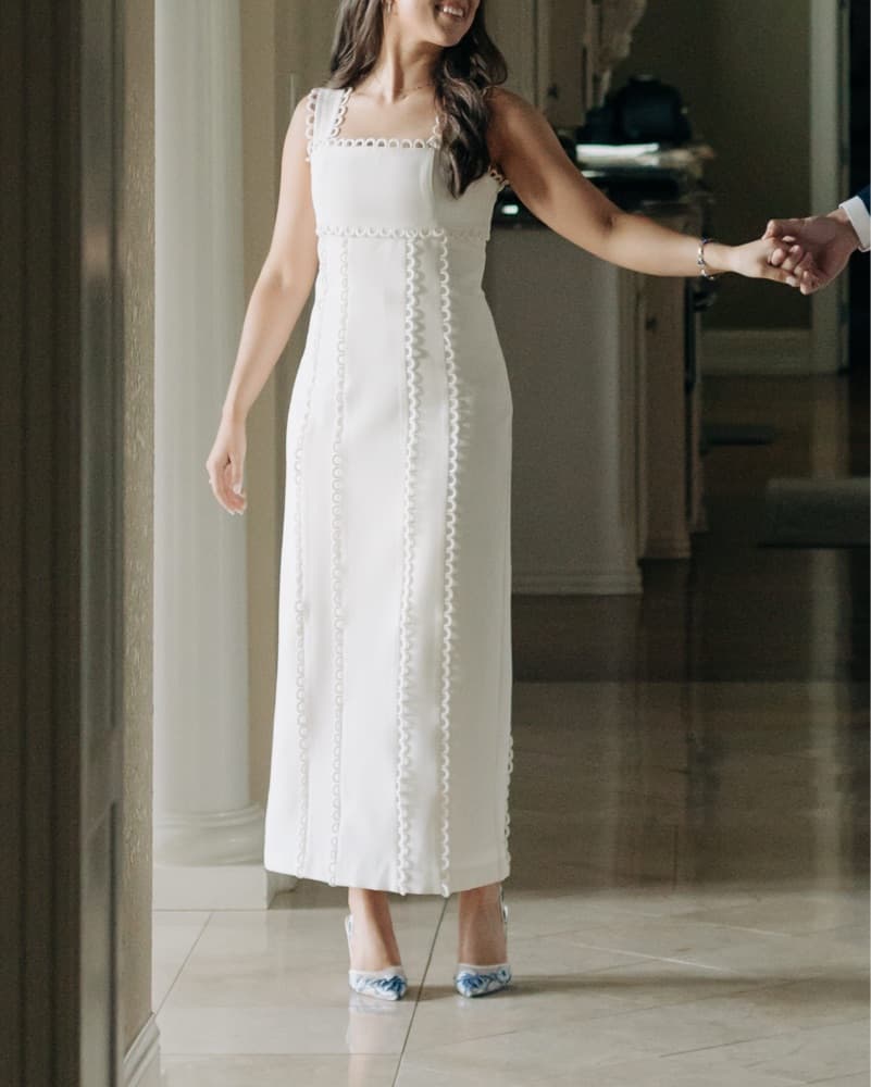 BHLDN Sleeveless SquareNeck Scallop Trim - Image 3